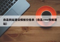 南昌網(wǎng)站建設(shè)模板價格表（南昌cms模板建站）