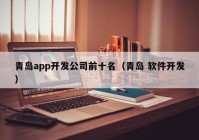 青島app開發(fā)公司前十名（青島 軟件開發(fā)）