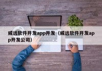 威遠軟件開發(fā)app開發(fā)（威遠軟件開發(fā)app開發(fā)公司）