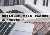 深圳專業(yè)網(wǎng)站建設(shè)公司多少錢（專業(yè)的網(wǎng)站建設(shè)公司具備哪些條件）