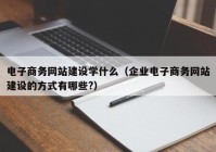 電子商務(wù)網(wǎng)站建設(shè)學(xué)什么（企業(yè)電子商務(wù)網(wǎng)站建設(shè)的方式有哪些?）