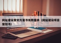 網(wǎng)站建設(shè)策劃方案書有數(shù)據(jù)表（網(wǎng)站建設(shè)項(xiàng)目策劃書）