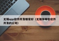 無錫app軟件開發(fā)哪家好（無錫有哪些軟件開發(fā)的公司）