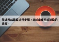 簡(jiǎn)述網(wǎng)站建設(shè)過(guò)程步驟（簡(jiǎn)述企業(yè)網(wǎng)站建設(shè)的流程）